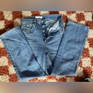 Topshop Light Blue Semi Flare Jeans